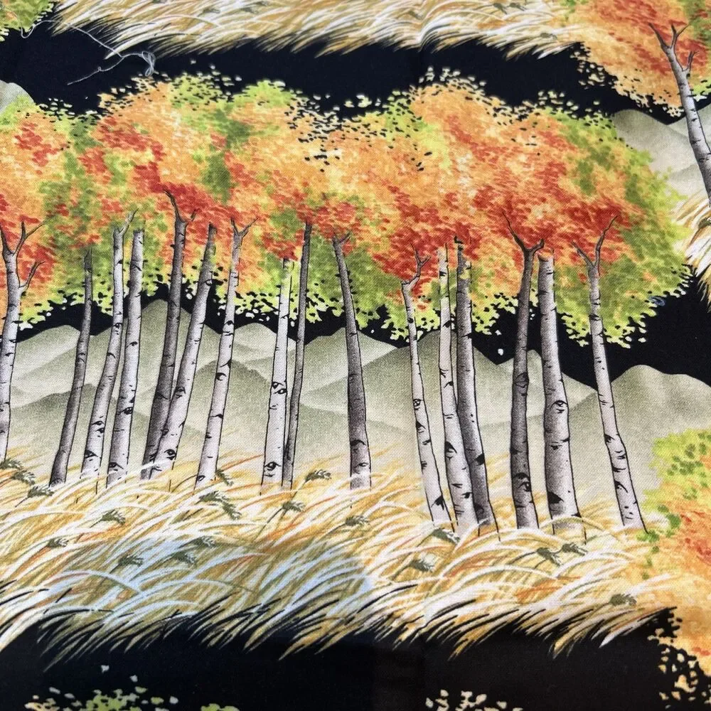 Blank Quilting Colorful Autumn Birch Trees Cotton Quilting Fabric 21